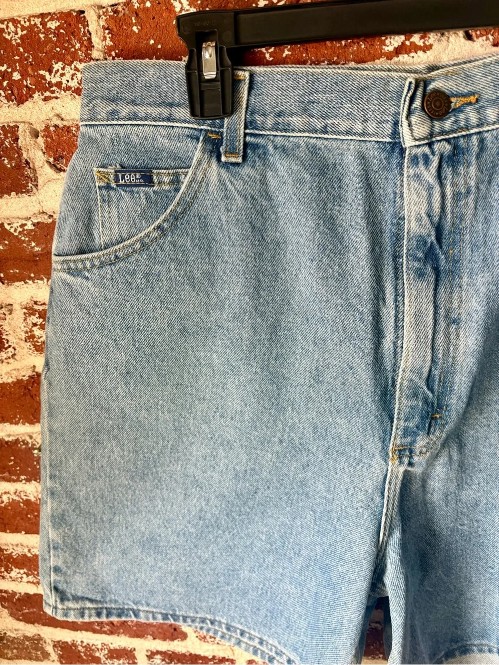 Vintage Lee light wash, high rise, mom jean shorts